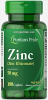 Zinc Gluconate 50mg 250 Tabs, Puritans Pride