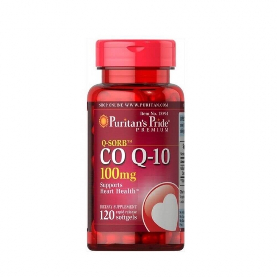 Q-SORB Co Q10 100mg 120 Softgels, Puritans Pride картинка Q-SORB Co Q10 100mg 120 Softgels, Puritans Pride фото