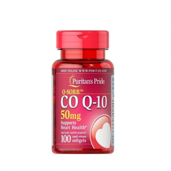 Q-SORB Co Q10 50mg 100 Softgels, Puritans Pride фото