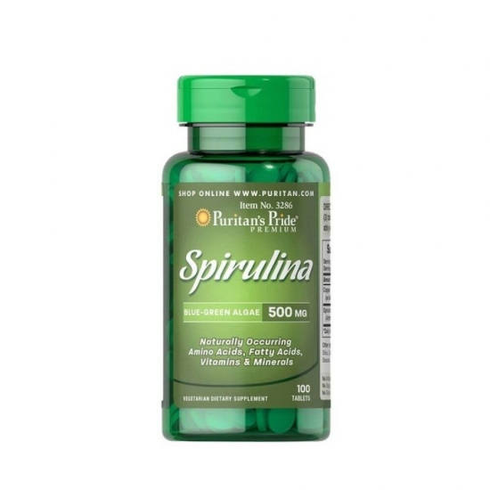 Spirulina 500mg 100 Tabs, Puritans Pride фото