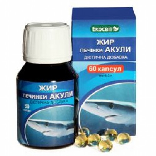 Жир печени акулы №60 (Экосвит Ойл) фото