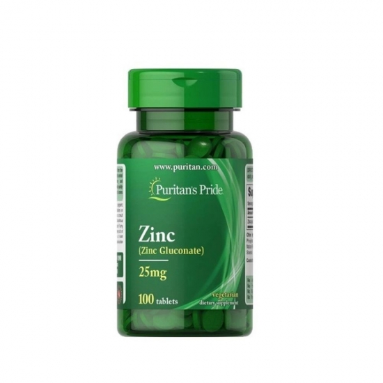 Zinc Gluconate 25mg 100 Tabs, Puritans Pride картинка Zinc Gluconate 25mg 100 Tabs, Puritans Pride фото